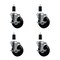 Service Caster 4'' SS Soft Rubber Swivel 1-3/8'' Expanding Stem Caster Set with Brake, 4PK SCC-SSEX20S414-SRS-TLB-138-4 - alternate 1